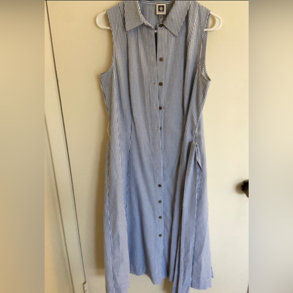 Anne Klein summer seersucker dress